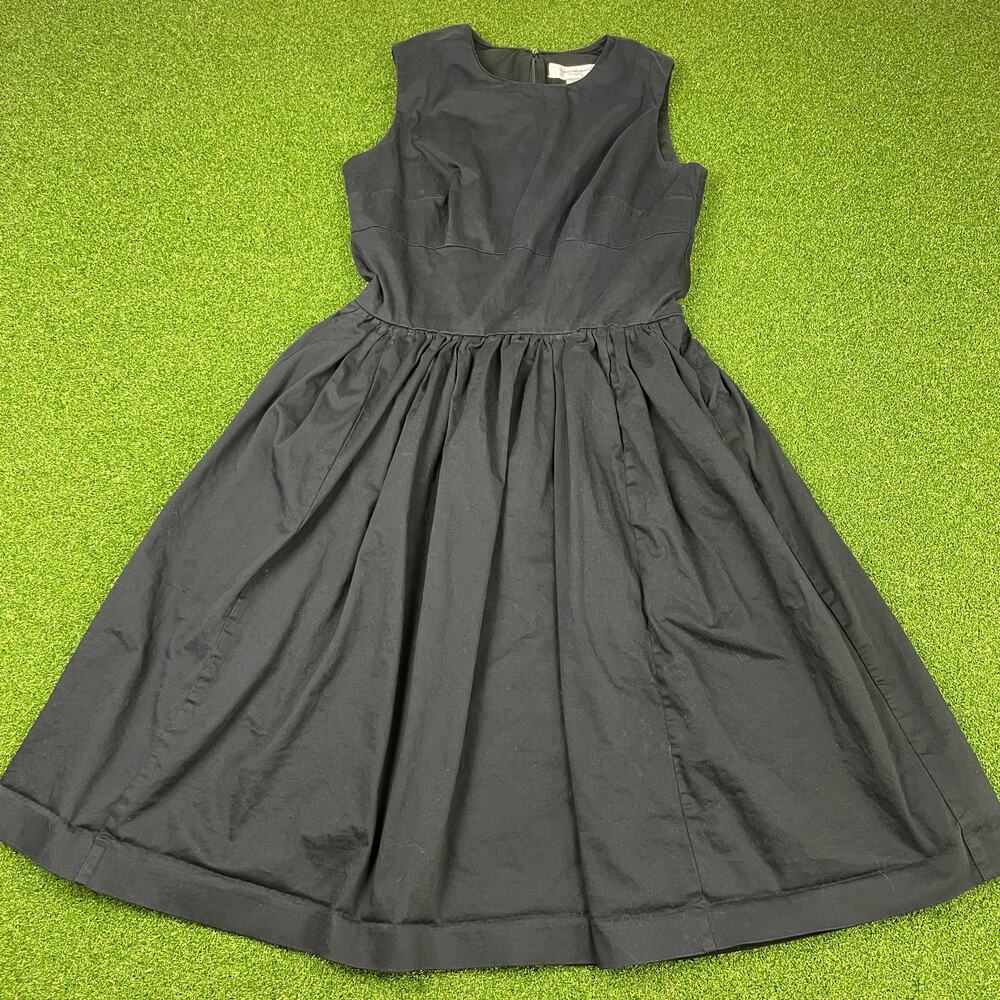 Isaac Mizrahi Target Black Taffeta Sleeveless Cocktail Couture Midi Dress 4